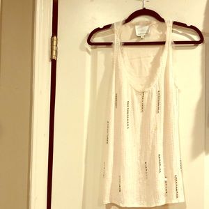 Madison Marcus white beaded top